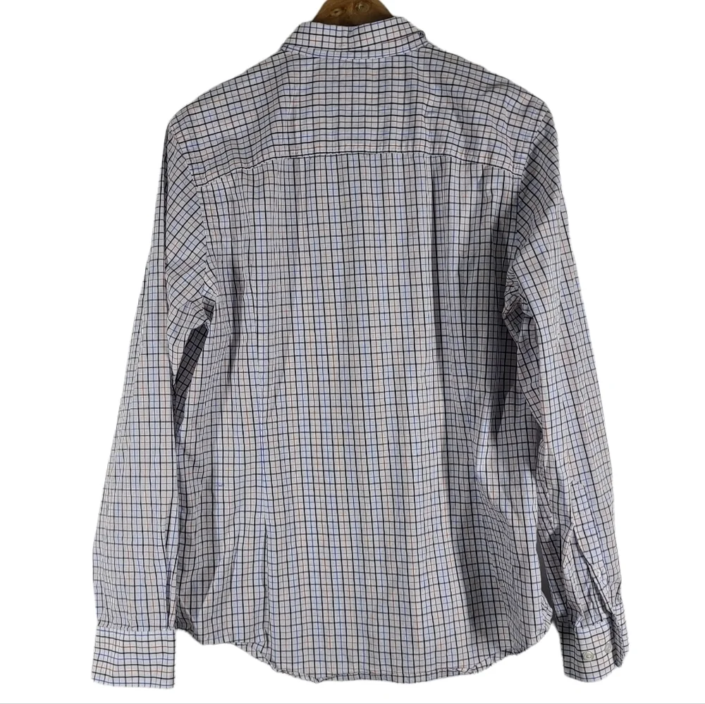 Perry Ellis Slim Fit Multi-Color Long Sleeve‎ Dress Shirt Size Large Check